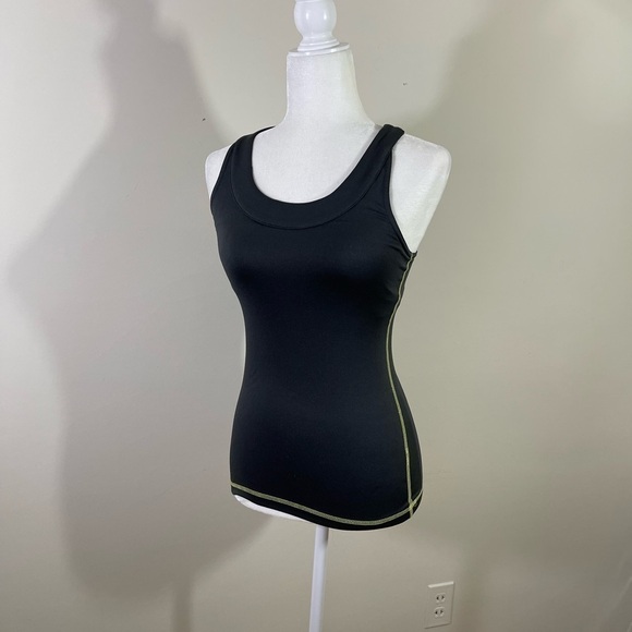 Tek Gear sz XS yoga top gray with lime green accents - Picture 5 of 11